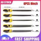 6pcs 8" Inch File Rasp Set High Carbon Steel Round Square Flat Triangle Files AU