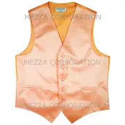 New Men's Tuxedo Vest Waistcoat Horizontal rib Stripes striped wedding Peach