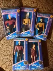 1994 Enesco Star Trek Next Generation Picard Laforge Troi Riker Data STNG LOT 5