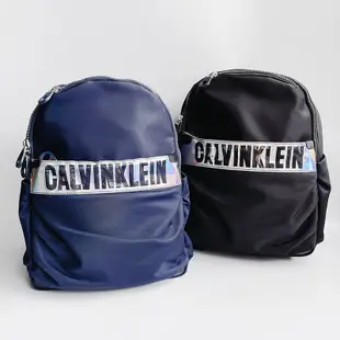 美國百分百【全新真品】Calvin Klein 包包 CK 後背包 雙肩包 休閒包 女包 logo 深藍 黑 AA55