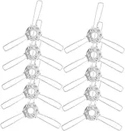 SHINEOFI 10pcs Lampshade Spring Clip Bracket Fork Lamp Holder for DIY Lighting Designs Hold Durable Materials for Fabric and Glass Lampshades