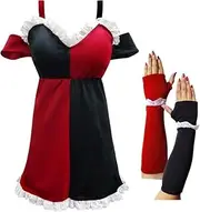 [Sanctuarie Designs] Plus Size Harlequin Harley Halloween Costume Set