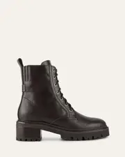 KODA FLAT ANKLE BOOTS CACAO LEATHER