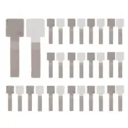 30Pcs 3.54" Self Adhesive Hook and Loop Cable Ties for Wire Organizer(Beige)