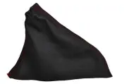 RED STITCHING LEATHER SKIN HANDBRAKE GAITER FITS FIAT PANDA 2003-2012 CUSTOM NEW