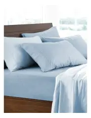[Logan and Mason] Flannelette Sheet Set in Chambray