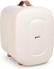 QUBI Mini Fridge, Professional Compact Fridge For Skincare, Mini Cosmetics, Makeup, 5 Liter (Cream White, 5L)