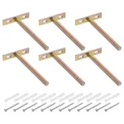 6Pcs 5 Inch Wall Mounting Floating Shelf Bracket Blind Shelf Support, Colorful