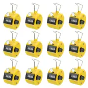 12Pcs Clicker Counter, 4 Digit Mechanical Handheld Tally Click Counter Yellow