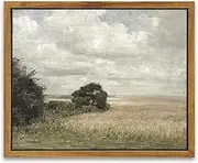InSimSea Framed Canvas Wall Art Vintage Decor, Home Decor Classical Landscape Oil Painting Vintage Scenery Canvas Wall Decorations for Living Room Office Farmhouse Bathroom Decor, 8"x10"
