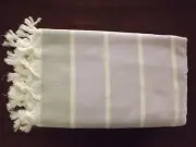 Turkish Cotton Peshtemal Towel - Hand Loomed Bath Beach Towel Pestemal Lilac