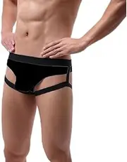 [Generic] Straps for Men Thong Underwear Briefs Splicing G-String Sexy Lingerie Trunks Underpants