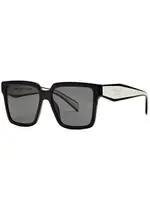 Prada - Square-frame Sunglasses Designer-stamped Lenses and Temples, 100% UV Protection - Black One Size