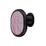 PowerThru Wireless Car Charger Wireless Car Charger MagSafe Compatible Distorted Plaid - Pink