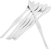 BEBEMOKO 6 Pack 304 Stainless Steel Crab Needle Seafood Forks Easy Crab Eating Tool Perfect for Restaurant Home