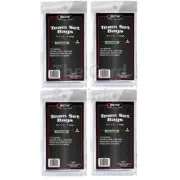 400 BCW Team Set Bags RESEALABLE Card Protectors Sleeves Clear 4x 100ct