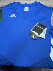 Women’s Adidas Climalite Volleyball Jersey Royal Blue Size Large New With Tags
