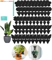 50 Pack Sticky Traps,Fruit Fly Traps Fungus Gnat Traps,Black Sticky Bug Traps No