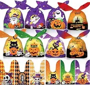 XIJIANG 120 PCS Halloween Candy Bags,14 x 23 CM Halloween Treat Bags, Gift Bag,Birthday Parties, Halloween Candy Bags Party Supplies,12 patterns in total.