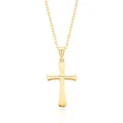 9ct Yellow Gold Diacut Cross Pendant