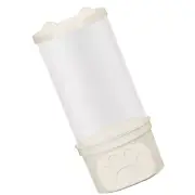 (White)Toy Storage Container PET Transparent Cylinder Plush Toy Display Bucket