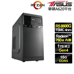 【華碩平台】R5六核{暴亂少校}文書機(R5-8600G/A620/16G/1TB)