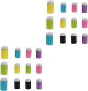 STOBOK 2sets Multi-Functional Finger Sponge Daubers Set Watercolour Sponges for Boys and Girls Drawing Art 12pcs*2