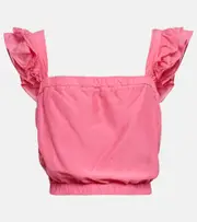 [Velvet] Velvet Gracen cotton and silk crop top AU 10 pink