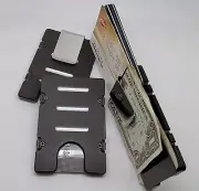 BilletVault Wallet/Credit Card Holder, Alum. RFID protection, black front pocket