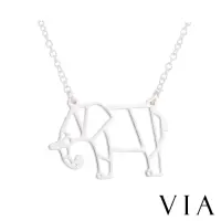 在飛比找momo購物網優惠-【VIA】白鋼項鍊 動物項鍊 縷空項鍊 大象項鍊/動物系列 