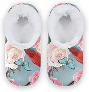 [Caihoyu] Kids Girls Boys Closed Back House Slippers Coral Fleece Anti-Skid Sole Soft Warm Funny Slippers Home Indoor