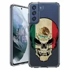 For Samsung Galaxy S20 S21 S23 S24 FE 5g TPU Case+Glass(MX Flag Skull)