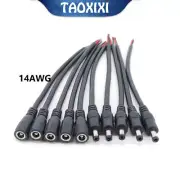 0.3-1M 14awg 15A DC Male Female Power Cable 5.5x2.1mm cord For LED Strip Camera