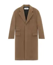 Saint Laurent Single-Breasted Long-Sleeved Coat T2 light brown