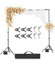 Backdrop Stand Background Stand Kit with 2 Tripod for Party & Photo Studio