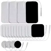 20 Adhesive TENS Unit Replacement Pads with 2mm Pins for Pain Relief