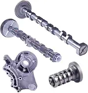 Genuine Intake Exhaust Camshaft Timing Gear Assembly & Control Solenoid Valve Compatible For VW GTI Pas Tiguan Compatible For AUDI A4 A5 TT 1.8TSI 2.0TFSI
