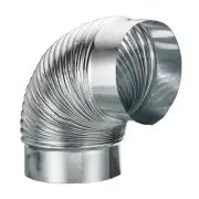 5.8" OD 90 Degree Elbow Duct Pipe Connector HVAC Ventilation Chimney Flue Tube
