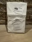 Pottery Barn Pearl Organic Cotton Percale Pillowcases Set 2 Standard White NWT