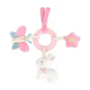 Bunny and Friends Teether Ring – 8", Soft Silicone Teething Ring, Plush Toy f...