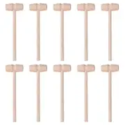 10PCS wood mini hammer Wooden Crab Mallet Practical Food crab mallet Cake