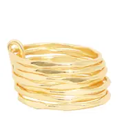 Aman Imports Metal 7 Hammered Ring Cluster Napkin Ring - Exclusive