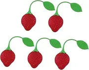 Mikinona Silicone Potted Tea Filter 5pcs Strawberry Tea Infuser Strainer Spoon Easy to Use for Teacup Teapot