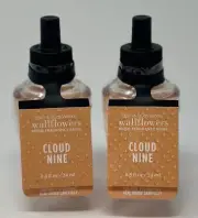 LOT OF 2 BATH & BODY WORKS CLOUD NINE WALLFLOWER FRAGRANCE REFILL BULB PLUG IN