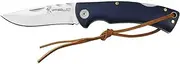Folding Knife Camper EL29039, Blue Stamina Handle, with Cord, 3.3 inch. (8,5cm) Stainless Steel Blade, Camping Tool for Fishing, Hiking, Sport Activity