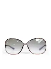 Carla Brown Gradient Round Sunglasses