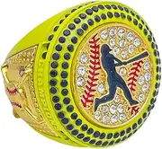 Discount Sports Rings, Baseball or Softball Batter CHAMPION RING — Player Award, assorted colors and gemstones