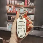 TPU Car Remote Key Case Cover For Hyundai Tucson Solaris Sonata Hybrid Keychain