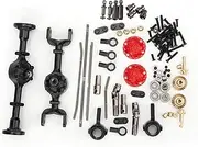 Metal Front Rear Portal Axle Set, RC Vehicle Front Rear Axles Kit, Upgrades Parts Compatible with WPL 1/16 B14 B24 B26 C14 C24 RC Car