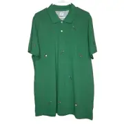 Brooks Brothers Slim Fit Cotton Pique Chipmunk Polo Shirt Green Mens Size XL NEW